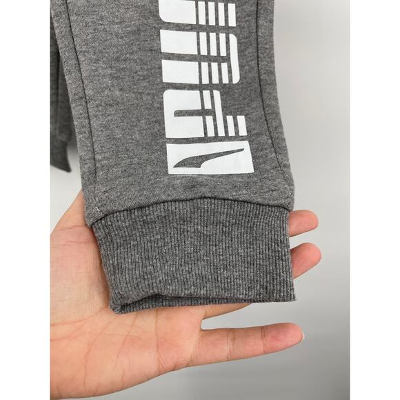 Puma Boys Gray Elastic Waist Tapered Leg Activewear Jogger Sweatpants NEW Size 6 - Picture 9 of 11